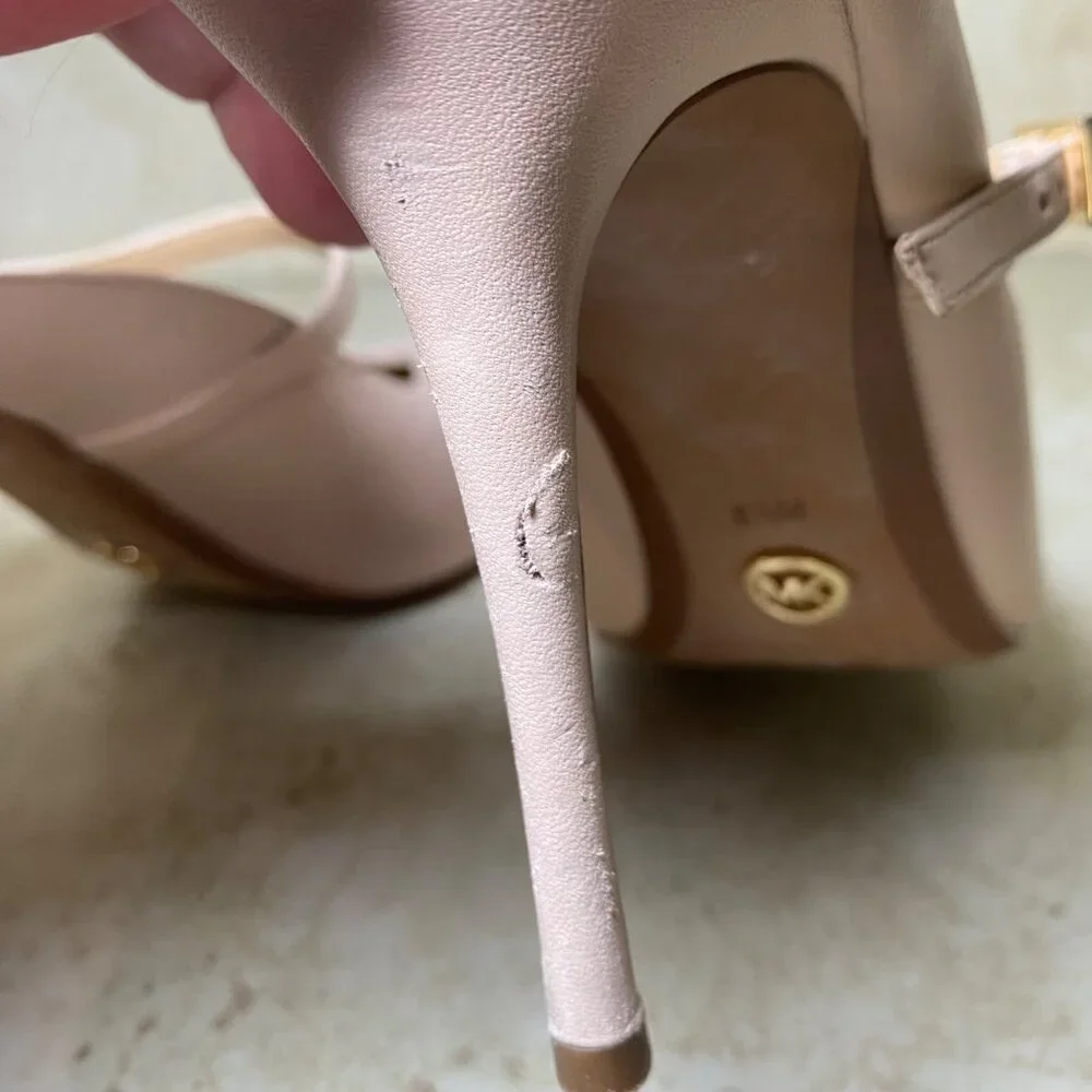 Michael Kors Womens Pink‎ Mules Pointed Toe Stiletto Heels Casual Comfort